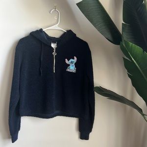 Disney Stitch Half Zip Hoodie